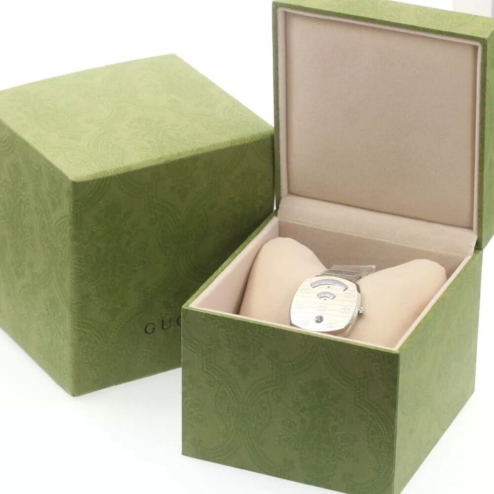 GUCCI Grip watch 157.4/YA157401 Date white Dial Quartz Men's Watch - Picture 9 of 12